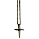 3-Nail Stainless Steel Cross with Chain